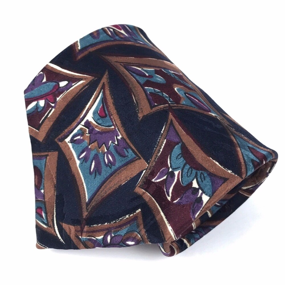 Zianetti Italian Silk Collection Tie Men's Vintage Necktie 57" Classic Length - Picture 2 of 9